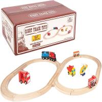 Accesorios De Pista De Tren De Madera Compatible Con Todas Las Marcas De Trenes Pista De Ferrocarril De Madera Para Juegos Educativos Para Niños Aged 4-6 - details 1
