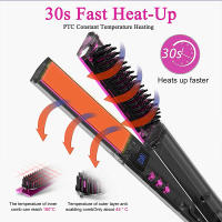 Peine Plano Eléctrico Profesional 2 En 1 Secador Y Liso Cepillo Antisalpicaduras Para Estilo De Pelo Con Temperatura Máxima De 230°C - details 3