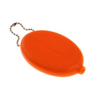 Pequeño Monedero Oval De PVC Colorido Con Cadena Hermoso Portador De Cambio Para Viajes Portátil Y Práctico - details 5