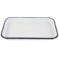Placa De Hornear Para Pizza Resistente Al Calor No Adherente Blanca Para Cocina Restaurante Pastelera Aluminio Enamelado - details 0