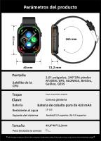 Reloj Inteligente GPS Para Android Y iOS 2.01 Pulgadas Pantalla TFT Correa De Silicona Impermeable Con Compass Y Monitor De Salud Fitness Tracker Llamadas Bluetooth - details 19
