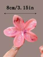 2-3pcs Clip Para El Cabello De Mujer Tamaño Grande Peso Ligero Con Patrón De Flores Y Colores Gradiente Accesorio De Moda Para El Aire Libre - details 2