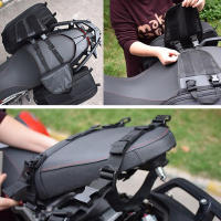 Nuevos Bolsas De Sillín Para Motocicleta Impermeables De Calidad Superior Cuero Sintético Bolsa De Viaje Para Casco De Carreras Moto Con Raincoat Gratis - details 4