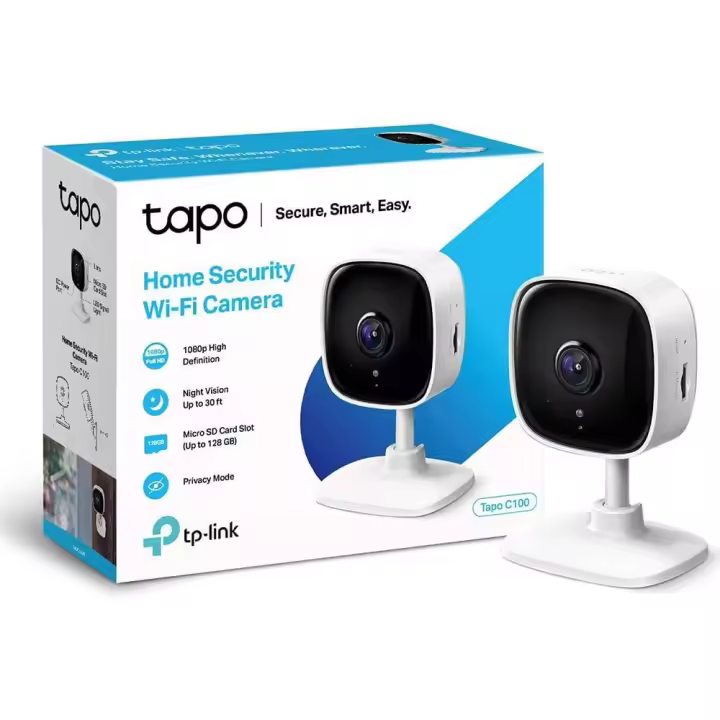 Tp-Link Cámara de Vigilancia Wifi Tp-link TAPO C100 para Interiores con Visión Nocturna y Detección de Movimiento - 1