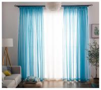 Cortinas De Tulle Sólido Colorido Transparente 100% Poliéster Para Dormitorio Cocina Sala De Estar Habitación De Niños Clase Magnolia Rod Pocket - details 10