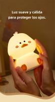 Lámpara Nocturna Recargable LED En Forma De Pato De Silicona Cartoon Para Decoración De Dormitorio Regalo Para Niños Luz De Ambiente Para Dormir - details 3