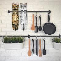 Divertidos Gatos Toalla de Mano-Decoración Gato Toalla Colgantes para Baño Trapos de Cocina-Animal Absorbente suave Toallas-regalos Graciosos Para Originales Mujer Amantes de Los Gatos-Carey - details 2