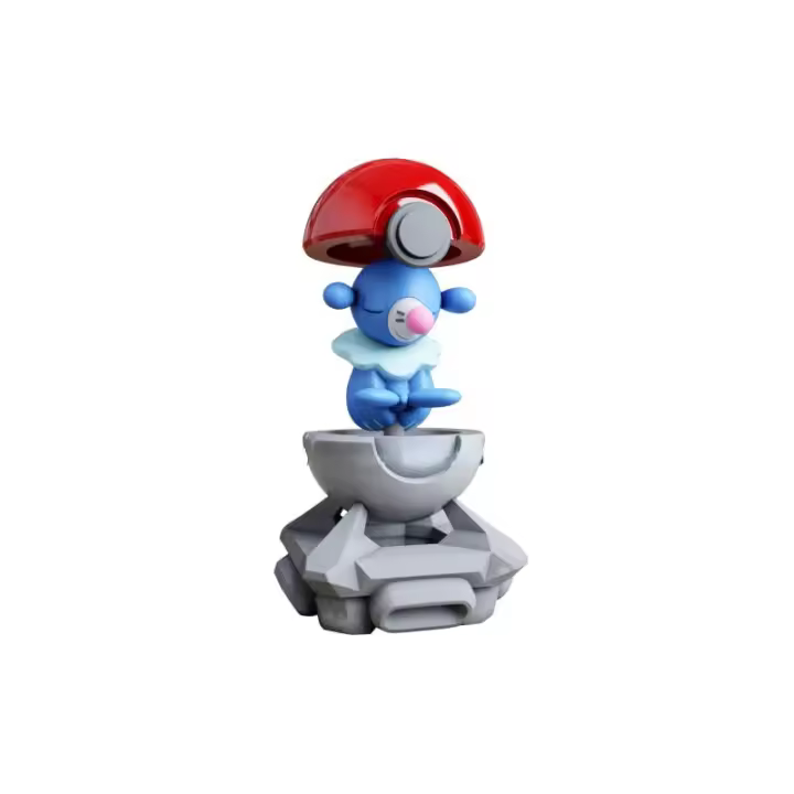 Figura Popplio en la Pokeball impresa en 3d Figura Popplio en la Pokeball Pokemon   Impreso en 3d - 1