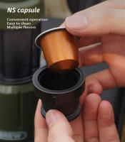 HiBREW H4D Máquina de Espresso Portátil 2 en 1, prensa manual para cápsulas de café y café molido, máquina de café caliente/frío para uso en viajes y en casa - details 5