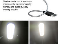 Lámpara De Lectura Portátil USB LED Mini Flexível Com 6 LEDs Para Power Bank Laptop Notebook PC Computador - details 5