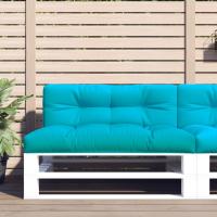 vidaXL Cojín para sofá de palets tela 120x40x12 cm en color Gris/Beige/Negro y más | acolchados duraderos para sofás de jardín terraza exterior - details 9