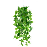 Planta Artificial De Hojas De Malvavisco 105cm/41in Verde Para Decoración De Ventanas Patios Jardines Interiores Exteriores - details 5