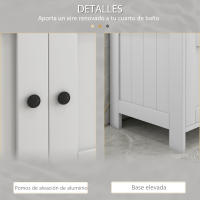 kleankin Mueble para Debajo del Lavabo con 2 Puertas y Estante Abierto Mueble Lavabo con Pie Moderno Carga 30 kg 60x30x60 cm Blanco - details 2