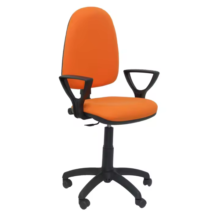 Piqueras Y Crespo - Silla de Oficina BALI Naranja Claro Ergonómica con Brazos - 1