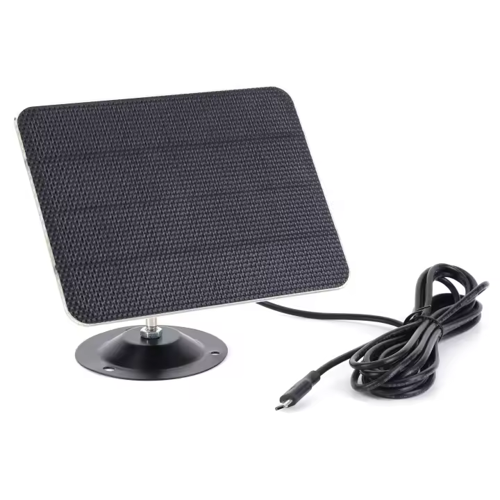 Panel Solar Monocrystallino 3W 5V Cargador De Energía Portátil Montaje En Pared IPX6 Para Cámara De Seguridad Exterior Inalámbrica - 1