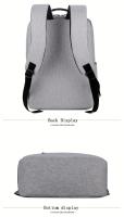 Bolsos,1PC Mochara gris para portátil de Negocios, Bolsa de viaje Ligera de Tela con Correa ajustable, cerre de Cremallera, forro de poliéster, detalle de Hilo de Coser, diseño de Cordones PARA LA Escuela, Actividades al Aire Libre - details 27