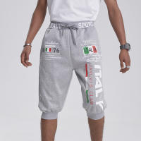 Pantalones Capri Para Hombre Cortos Deportivos Con Cinta Elástica Estampado Letras Para Outdoor Fin De Semana Verano - details 4