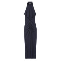 Vestido Largo De Moda TRZA Para Mujer Con Cuello Halter Sin Espalda Y Ajuste En La Cintura Vestido De Fiesta De Corte Casual - details 3