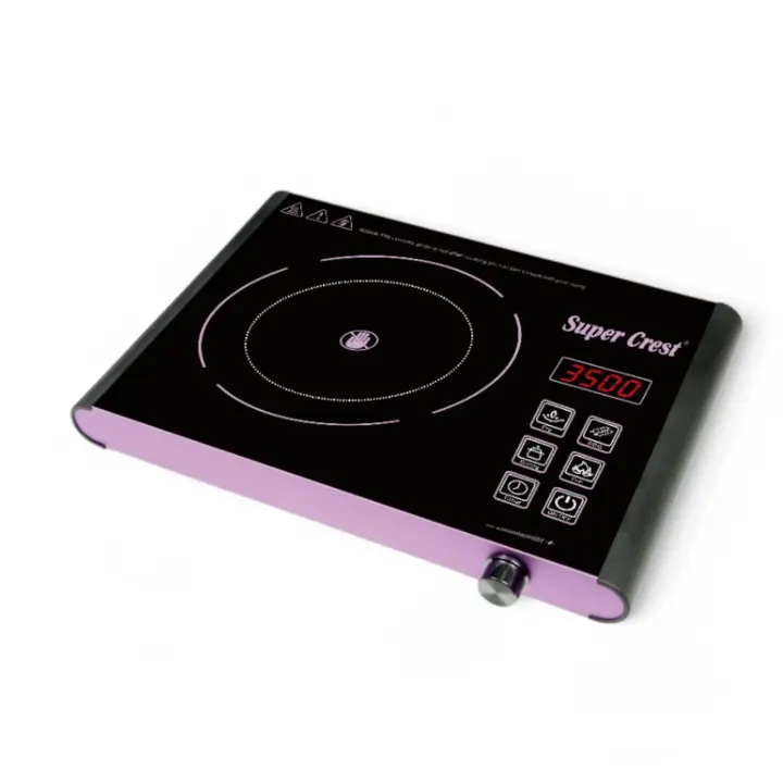 Super Crest-estufa eléctrica de cerámica de 3500W de color, mesa de cocina de cerámica y vidrio, Panel táctil impermeable, estufa de cerámica de energía de polietileno infrarroja, caldera de agua - 1