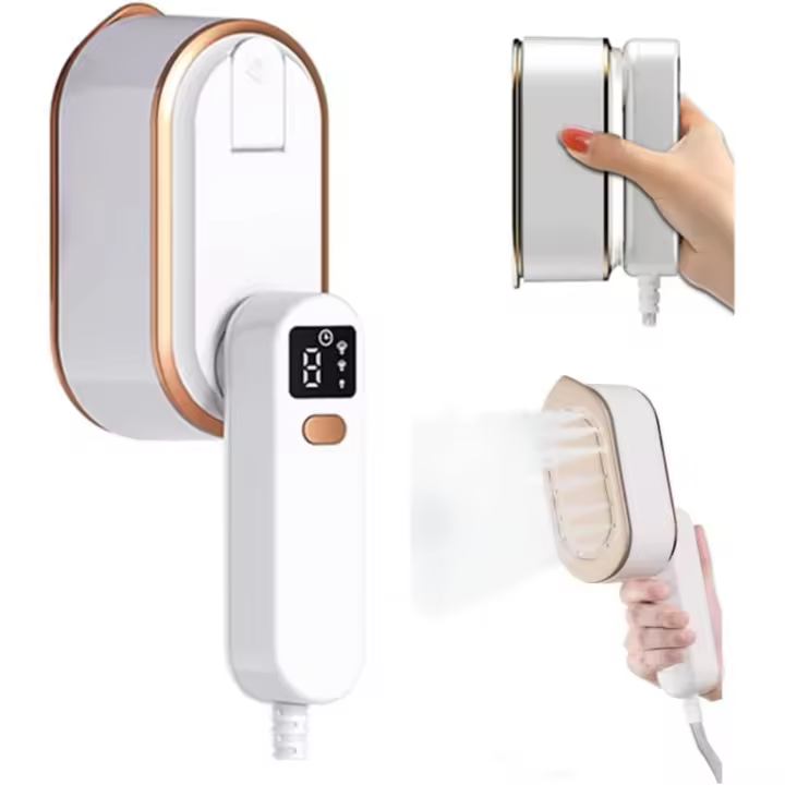 Plancha de vapor portátil de 1200 W con depósito de agua de 150 ml, 3 ajustes de vapor, ideal para el hogar, viajes y la universidad. - 1
