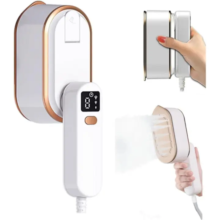 Plancha de vapor portátil de 1200 W con depósito de agua de 150 ml, 3 ajustes de vapor, ideal para el hogar, viajes y la universidad. - 1