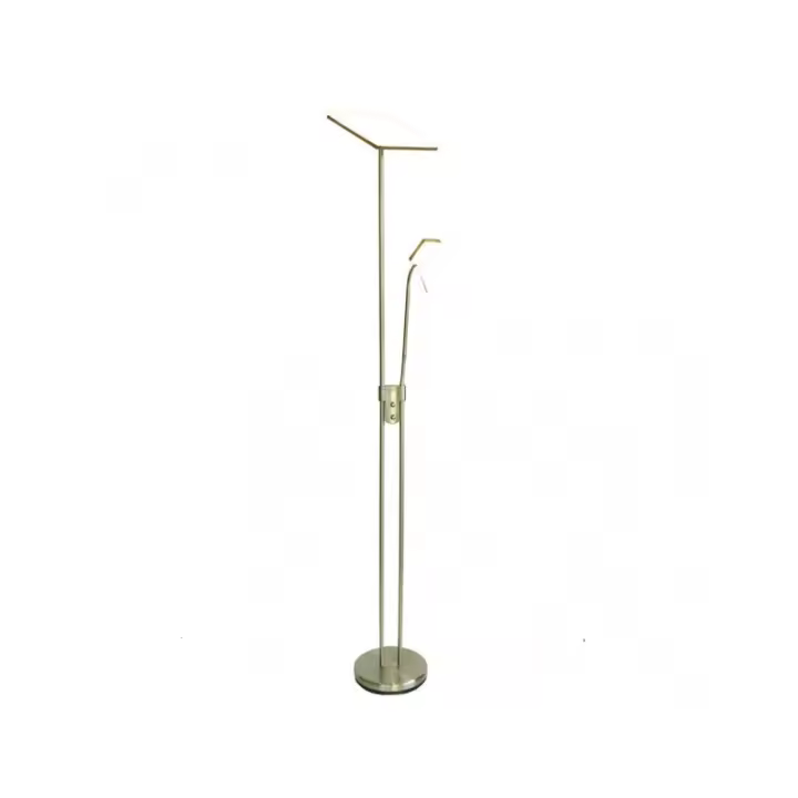 Fabrilamp - Pie De Salon Betelgeuse 18+5w 4000k Cuero 1800/500lm 180x25,5x25,5 Cm C/Regulador de Intens. - 1