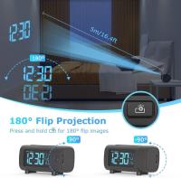 Reloj De Alarma Digital Con Función De Radio Y Modo Snooze Carga USB Reloj De Mesa Para Dormitorio Estilo Moderno Geométrico Proyección 180° - details 2