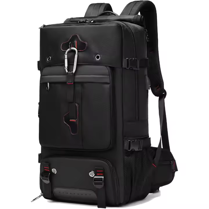 Prowalk-Mochila 60 litros senderismo y acampada apertura frontal como maleta , maleta de mano o de hombro , maleta de cabina, acampamento y viaje - 1
