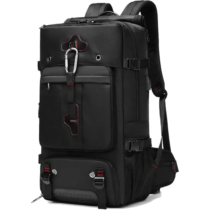 Mochila 60 litros senderismo y acampada apertura frontal como maleta , maleta de mano o de hombro , maleta de cabina, acampamento y viaje - 1