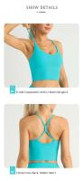 Sujetador Deportivo Para Mujer En Color Sólido Estilo Yoga Gimnasio Cruzado Atrás En Y Sexy Fitness Running Entrenamiento - details 3