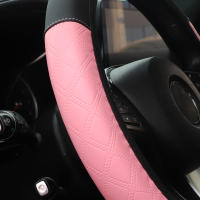 Cubierta De Volante De Cuero PU Para Coche Compatible Con Ruedas De 14.5-15 Pulgadas Cómoda Y Suave Sin Anillo Interno - details 7