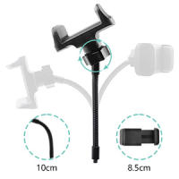 Anillo de Luz LED, 25cm diametro, WOWGO 10'' Aro con Trípode, 3 Colores 11 Brillos Bluetooth Control Remoto, Soporte Giratorio  eléfono Selfie, Maquillaje, Youtube, TIK Tok Live - details 6