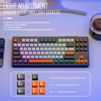 Teclado De Juego M87 Con Modo Dual Bluetooth 5.0 2.4Ghz Recargable Iluminación Para Oficina Y Juego Silencioso ABS Dye-sublimation Hot Swap - details 8