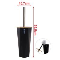 Set Accesorios Baño de Bambú Estilo Diamante Negro Dispensador Jabon,portacepillos ,Escobilla, Vaso para Enjuague ,Jabonera,Juego de 4 Piezas - details 1