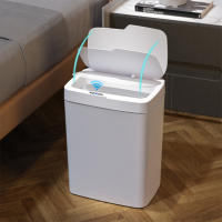 Basurero Inteligente Sensor Automático 15/18L Recargable Silencioso Para Cocina Baño Dormitorio Material PP Plástico Verde Oro Plata - details 3