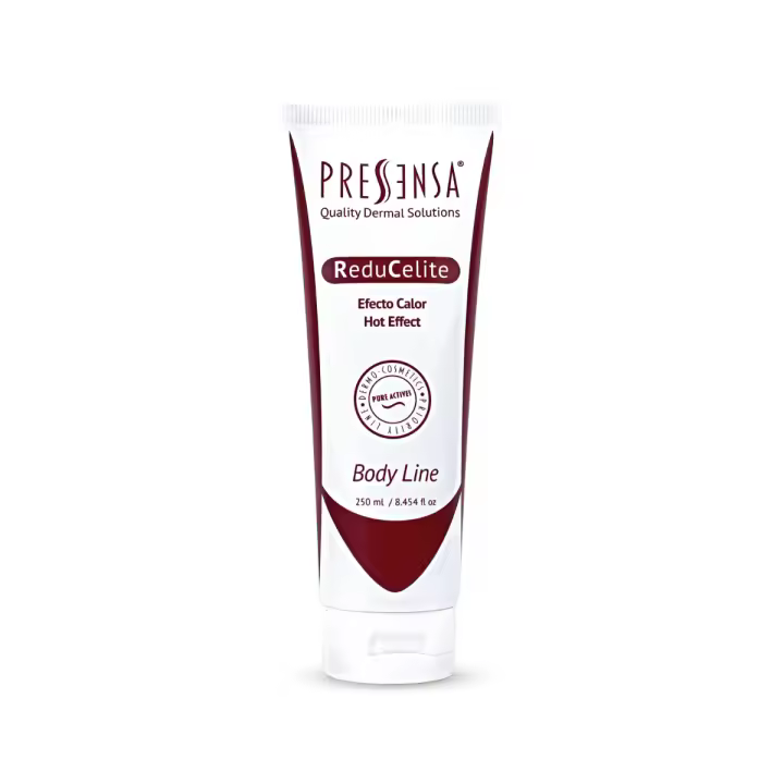 Pressensa - ReduCelite Gel Reductor Térmico – Anticelulítico con Cafeína, Carnitina y Provislim™ – Reafirma y Favorece la Eliminación de Grasa – Mejora visiblemente el aspecto de la piel con celulitis – Ideal para uso diario – 250 ml - 1