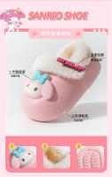 Zapatillas De Algodón Sanrio Para Niñas Auténticas Y Cálidas Con Forro De Terciopelo Antideslizante Zapatos De Algodón De Dibujos Animados Para Invierno - details 1