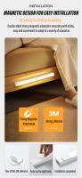 Luz Nocturna Recargable Magnética Con Sensor Inteligente Para Armario 30CM 11.81 Pulgadas Luz De Pared Ajustable Iluminación Doméstica Luz De Armario - details 5