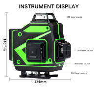 Nivel Láser Honminda 16 Líneas 4D Nivelamiento Automático 360 Grados Horizontal Y Vertical Para Interiores Y Exteriores - details 0