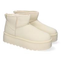 PuntoSalao Botas australianas polipiel plataforma para mujer color beige SL-725 - Botín Plano para Mujer con plataforma  Estilo Australiano  Forrado de Pelo  de Punta Redonda - details 0