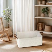 MEJORADA Cesta de Almacenamiento Plegable de Lino con Marco de Acero – Organizador de Gran Capacidad con Asas – Ideal para Armarios y Ropa - details 3