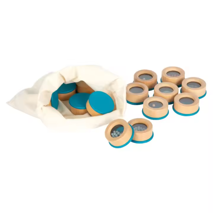Small Foot Juego Sensorial Auditivo Sensory 16 Cajitas de Madera - 1