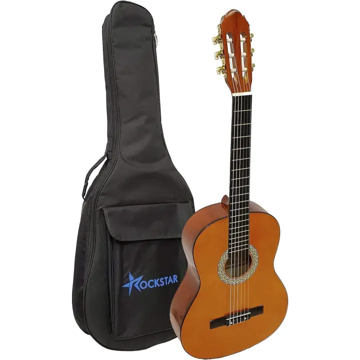 ROCKSTAR MUSIC - Guitarra clásica española Romanza mod Diana 4/4 incluye funda de 7mm calidad y precio - 1