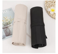 Organizador De Pinceles De Maquillaje Rollo Para Viaje Bolso De Cosméticos Para Mujeres Portátil Con Compartimentos Para Pinceles De Cejas - details 7