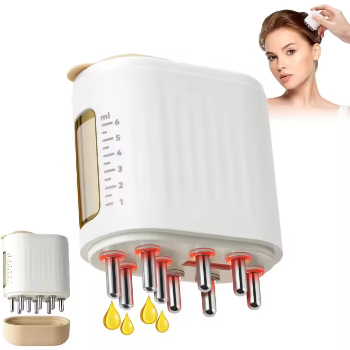 Botella de Agua PARA EL Cabello y masajeador Eléctrico 2 en 1 Para El Cuero Cabello, aplicador de Agua para El Cuero Cabello with 3 Modos, dispensador de Agua PARA EL Cabello with Bola de Rodilla - 1
