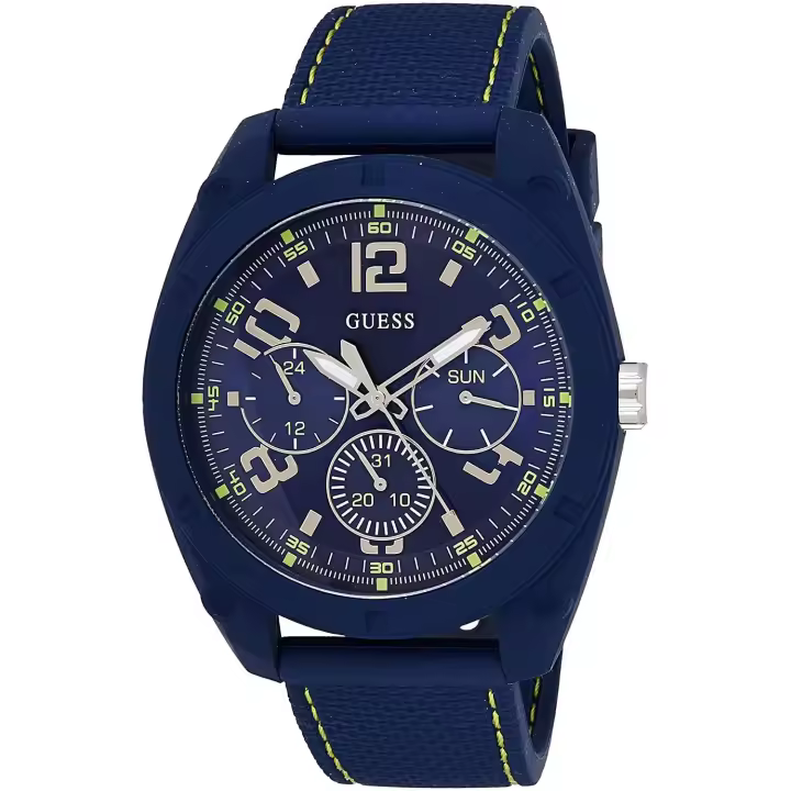 Guess Reloj Hombre Analogico Cuarzo con Correa de Caucho W1256G3 - 1