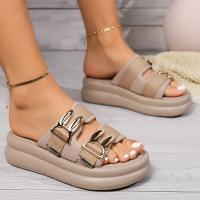 Sandalias De Tobillera Para Mujer Verano 2024 Moda Confortables Con Tacón Medio Y Abiertas Elegantes Y Casuales Suela De Goma Talla Real - details 6