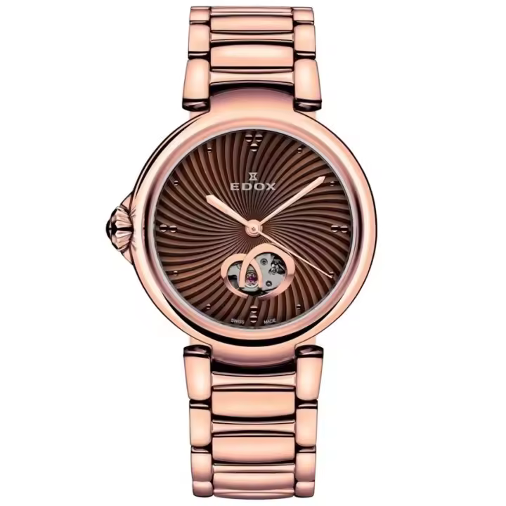 Reloj EDOX Swiss® Automatic LaPassion Open Heart 85025-37RM-BRIR - 1