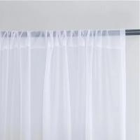 Cortina De Ventana De Tela De Chiffon Blanco Transparente Y Translúcida Para Dormitorio Y Sala De Estar 1PC W100*200cm - details 2
