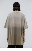 Camiseta Hip Hop Para Hombre Estilo Harajuku Con Estampado De Letras Y Tie Dye Gradiente Algodón Suave Y Transpirable Camiseta Casual De Verano T-Shirt Oversize - details 8